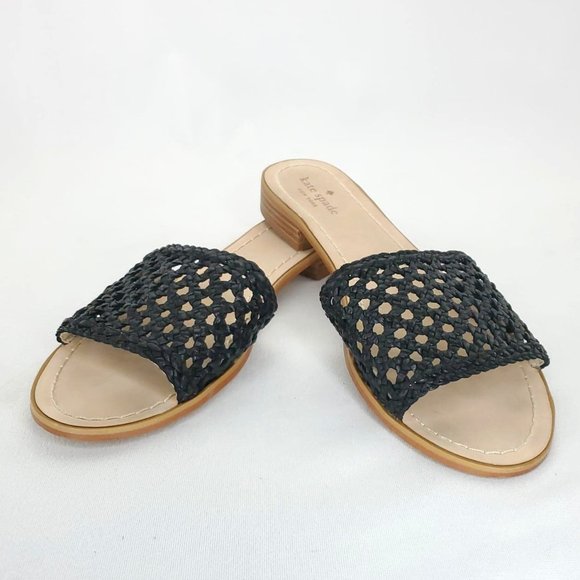 kate spade Shoes - KATE SPADE New York Black Berlin Woven Sandal 10.5